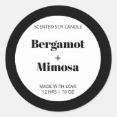 Maßgeschneidertes Candle Label Muster Moderne Runder Aufkleber (Vorderseite)