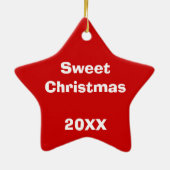 Maßgeschneidertes Candy Cane Keepake Ornament (Hinten)