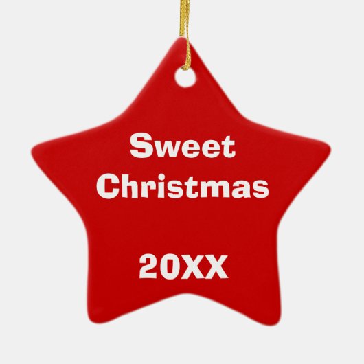 Maßgeschneidertes Candy Cane Keepake Ornament (Hinten)