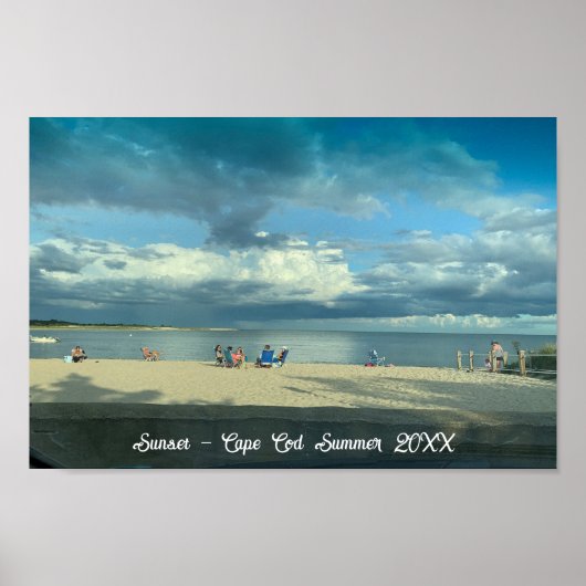 Maßgeschneidertes Cape Cod Summer Sunset Beach Pos Poster (Vorne)
