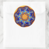 Maßgeschneidertes Celestial Fractalscope Große Rou Runder Aufkleber (Tasche)