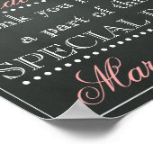 Maßgeschneidertes Chalk-Brautparty-Zeichen, Bridal Poster (Ecke)