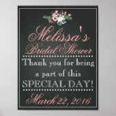 Maßgeschneidertes Chalk-Brautparty-Zeichen, Bridal Poster (Vorne)