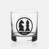 Maßgeschneidertes CHESS-Monogramm Whiskyglas (Rückseite)