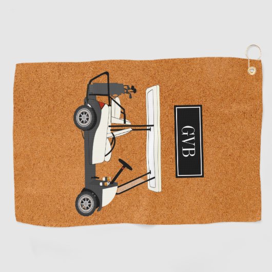 Maßgeschneidertes Clip-On-Golf-Handtuch mit Initia Golfhandtuch (Horizontal)