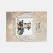 Maßgeschneidertes Comforting Foto Memorial Pet Dog Fleecedecke (Vorderseite (Horizontal))