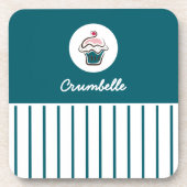 Maßgeschneidertes Cupcake Bakery Store Untersetzer (Vorderseite)