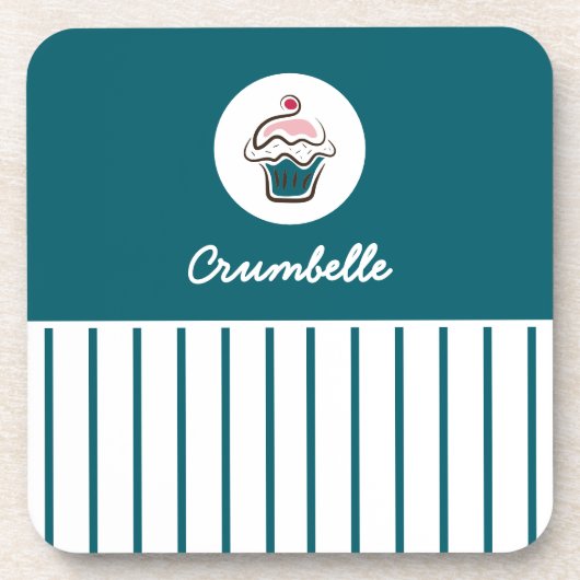 Maßgeschneidertes Cupcake Bakery Store Untersetzer (Vorderseite)