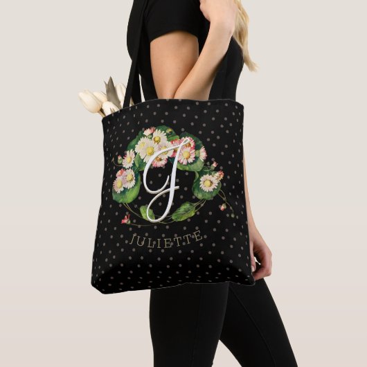 Maßgeschneidertes Daisiath Wreath Monogram Elegant Tasche (Von Nahem)