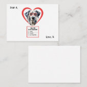 Maßgeschneidertes Dalmatiner-HundValentine Mitteilungskarte (Vorne/Hinten)