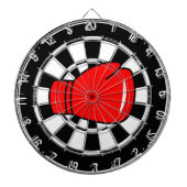 Maßgeschneidertes Dartboard mit rotem Boxhandschuh Dartscheibe (vorne)