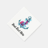 Maßgeschneidertes Design des Aquarellfarben-Ankerf Serviette (Ecke)