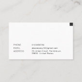 Maßgeschneidertes Design für moderne und elegante Visitenkarte (Rückseite)