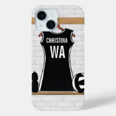 Maßgeschneidertes Design Netzball schwarz-weiß Case-Mate iPhone Hülle (Rückseite)
