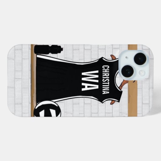 Maßgeschneidertes Design Netzball schwarz-weiß Case-Mate iPhone Hülle (Rückseite (Horizontal))