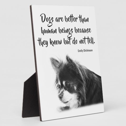 Maßgeschneidertes Dog & Emily Dickinson-Zitat Fotoplatte (Seite)