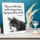 Maßgeschneidertes Dog & Emily Dickinson-Zitat Fotoplatte (Seite)