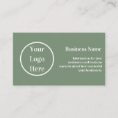 Maßgeschneidertes, einfaches Format Grün Visitenkarte (Vorderseite)