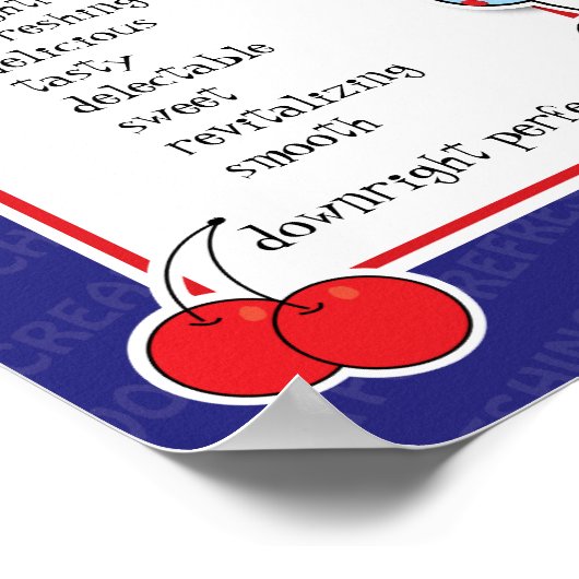 Maßgeschneidertes Eiscreme-Kone-Poster Poster (Ecke)