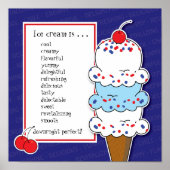 Maßgeschneidertes Eiscreme-Kone-Poster Poster (Vorne)