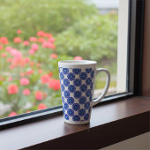 Maßgeschneidertes, elegantes, blaues Auge geometri Milchtasse