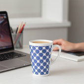 Maßgeschneidertes, elegantes, blaues Auge geometri Milchtasse