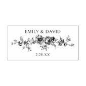 Maßgeschneidertes Elegantes Gravur Blue Floral Gummistempel (Prägung)