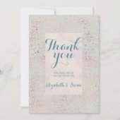 Maßgeschneidertes, elegantes Kupferblau dank Karre Dankeskarte (Vorderseite)