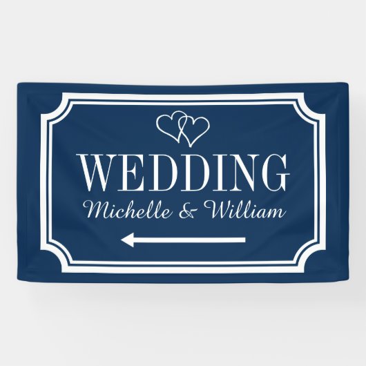 Maßgeschneidertes Empfang-Wegweiser Banner (Horizontal)