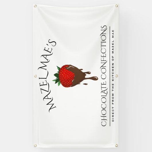 Maßgeschneidertes Erdbeerbanner Banner (Vertikal)