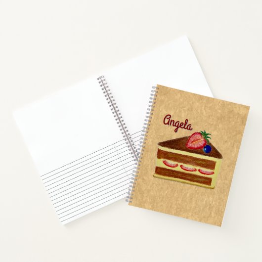 Maßgeschneidertes Erdbeeren Cheesecake Deluxe Note Notizblock (Innenseite)