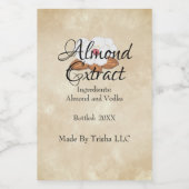 Maßgeschneidertes Etikett für Mandelextrakte (Einzelnes Label)