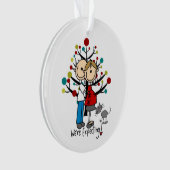 Maßgeschneidertes Expectant-Paar mit Kat-Acrylschm Ornament (Vorderseite)