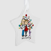 Maßgeschneidertes Expectant-Paar und Acrylschmuck Ornament (Vorderseite)