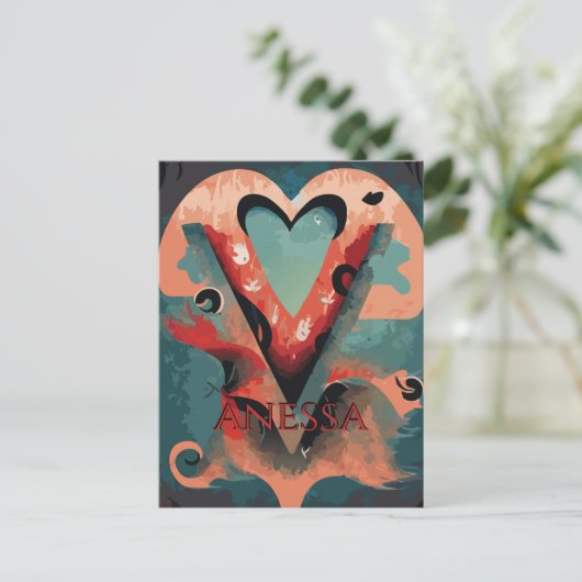 Maßgeschneidertes Fantastisches V Postkarte (Stehend Vorderseite)