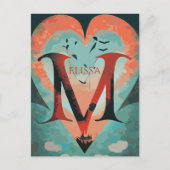 Maßgeschneidertes Fantasy-Herz Postkarte (Vorderseite)