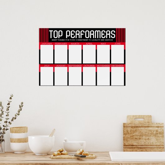 Maßgeschneidertes Farbtop-Poster im Monat Poster (Küche)