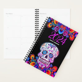 Maßgeschneidertes Floral-ZUCKER SKULL Tägliche wöc Planer