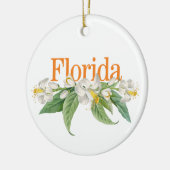 Maßgeschneidertes Florida Ornament mit Orangen Blü (Links)