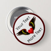 Maßgeschneidertes Flügelherz Button (Vorne & Hinten)