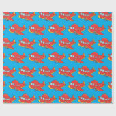 Maßgeschneidertes Flugzeug Geschenkpapier (Flach)