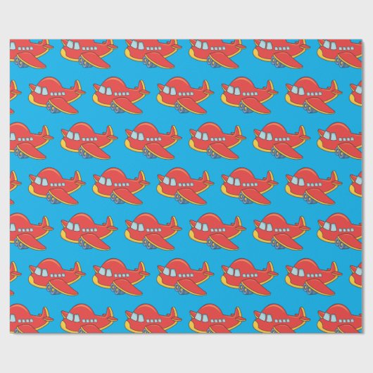 Maßgeschneidertes Flugzeug Geschenkpapier (Flach)