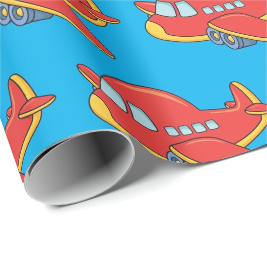 Maßgeschneidertes Flugzeug Geschenkpapier (Rolleneckpunkt)