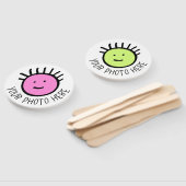 Maßgeschneidertes Foto 10 x RUNDE HAND FANS, FAVOR Fächer (Non-assembled)