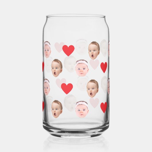 Maßgeschneidertes Foto, Baby Geschenk Bierglasse Dosenglas (Rückseite)