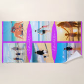 Maßgeschneidertes Foto Collage Beach Handtuch Ihre (Vorderseite)