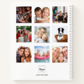 Maßgeschneidertes Foto Collage Monogram, modernes  Notizblock (Rückseite)