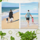 Maßgeschneidertes Foto Collage Text Küchentuch (Gefaltet)
