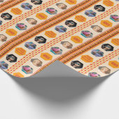 Maßgeschneidertes Foto Ethnic Bohemisch Boho Orang Geschenkpapier (Ecke)