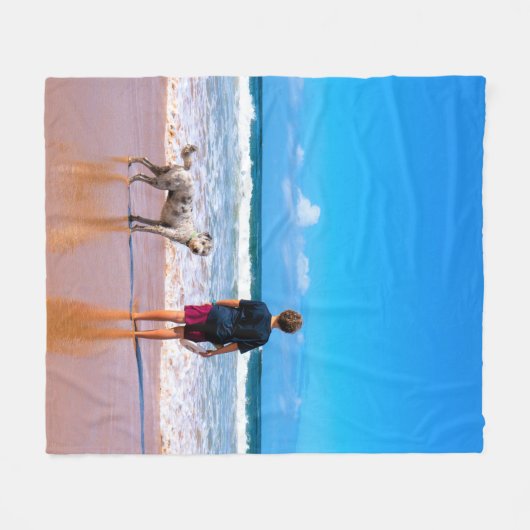 Maßgeschneidertes Foto Fleece Blanken mit eigenem  (Vorderseite (Horizontal))